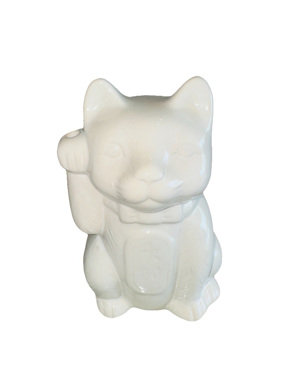 Lucky Cat Tiki Mug VASE Maneki White DW127 Benihana Style Dynasty Cup Vase